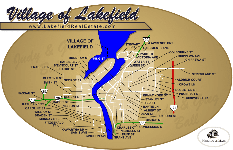 Village of Lakefield Ontario Map Village of Lakefield Ontario Map